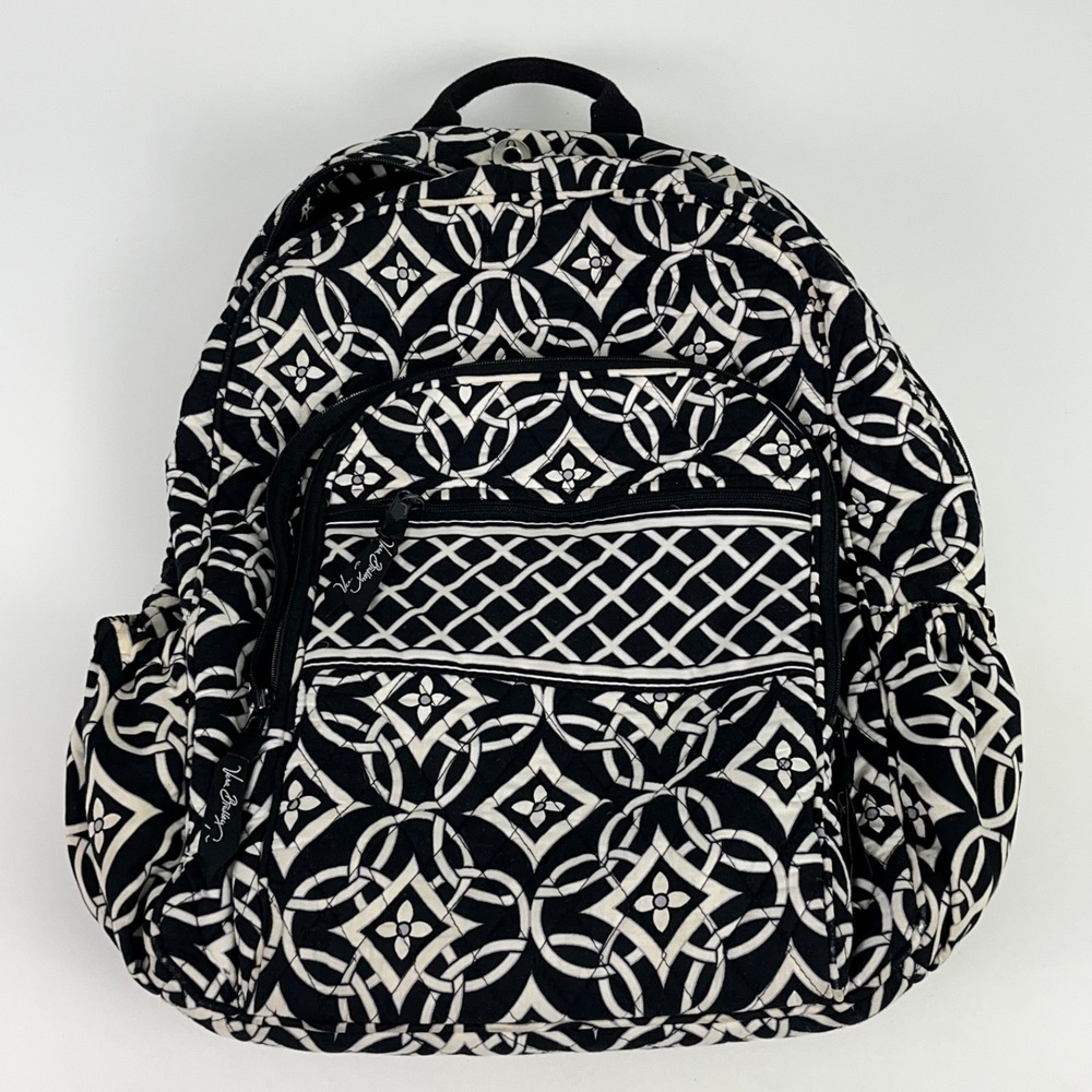 Vera Bradley Tech Backpack Concerto Black/White Pattern Floral